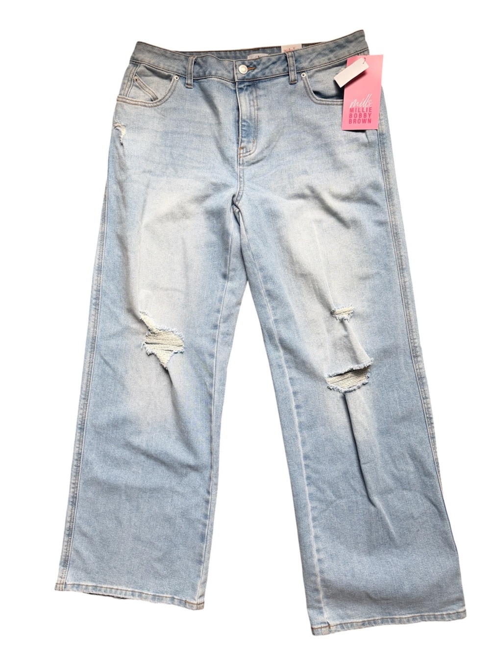 Mills by Millie Bobby Brown Women's Light Wash Boyfriend Jean